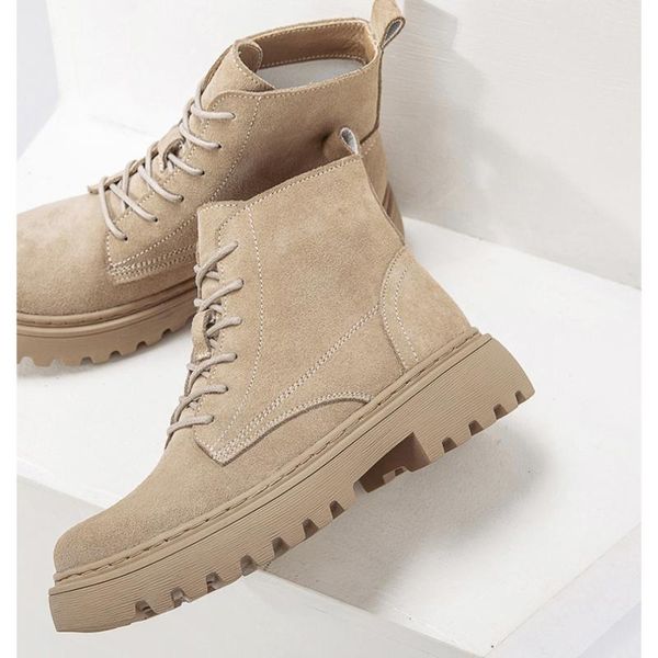 

boots for autumn and winter cowhide fashion all-match leather motorcycle, Black