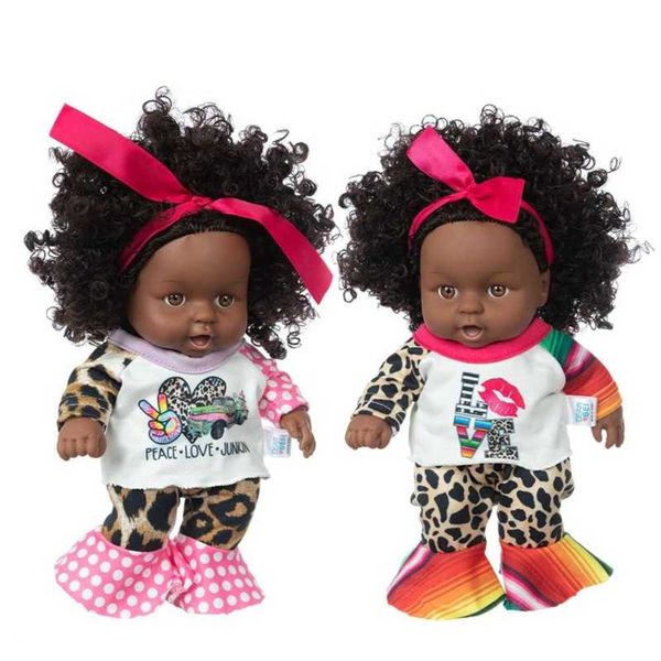 

8 inch imitation black skin enamel doll baby soft