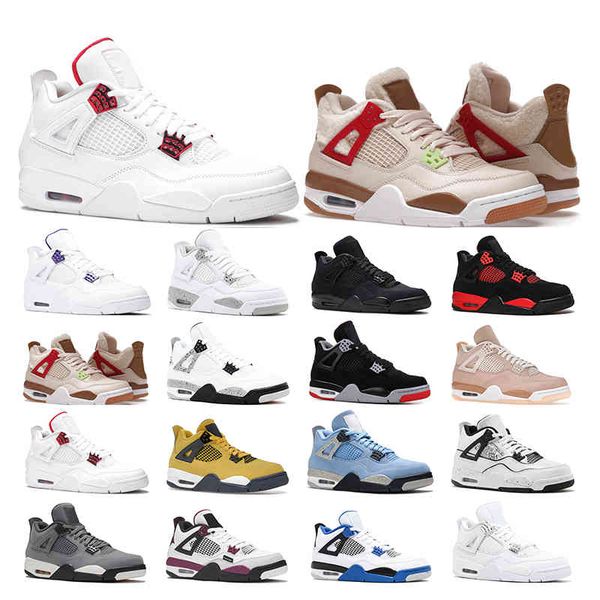 

4s basketball shoes 4 men military black cat white oreo purple wild things university bule red thunder womens mens sports sneakers trainers