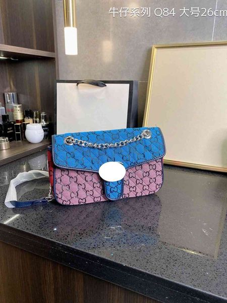 

handbag women luxurys designers bags 2021 crossbody bag luxurious designer original ladies denim frosted canvas washed classic color metal c