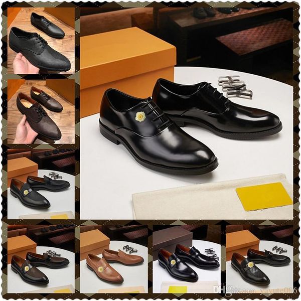 

iduzi new men dress shoes men formal leather luxury fashion groom wedding shoes men oxford dress plus size 38-45, Black