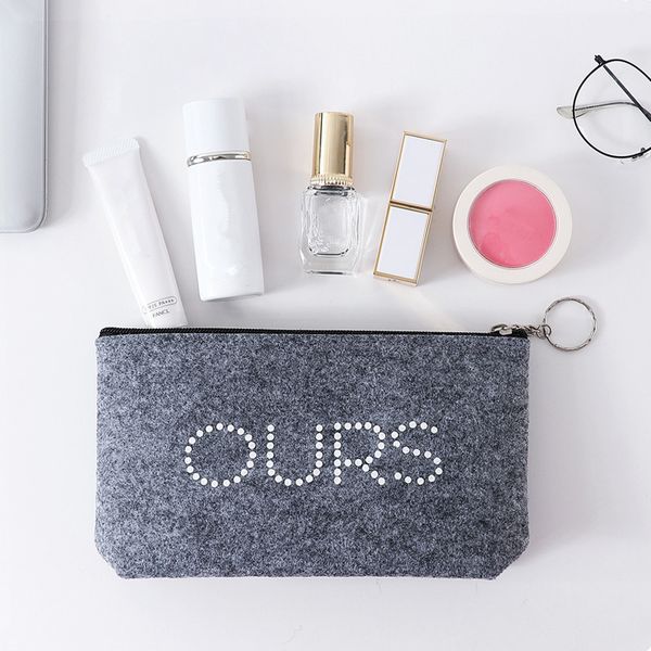 

simple letter printed rites pencil cases pen box travel small cosmetic pouch penicilcase for girls school stationery supply