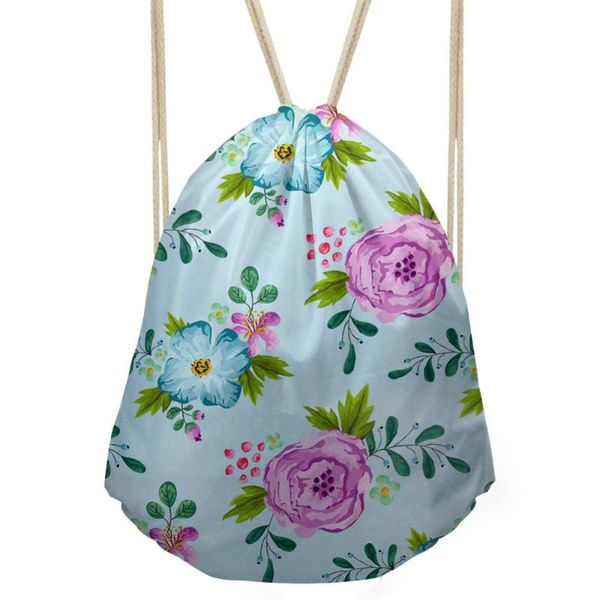 

backpack pretty floral style drawstring bag women mini girls butterfly school casual polyester travel softback