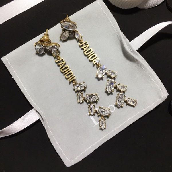 

new 925 silver needle eye tassel earrings high version simple long earrings