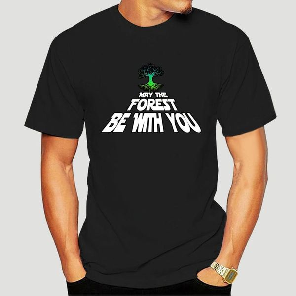 

women's t-shirt men t shirt earth day may the forest be with you for funny novelty tshirt women-4420a, White