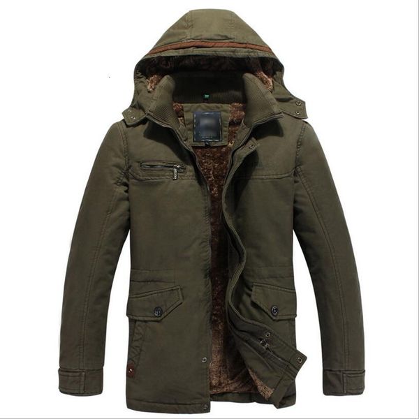 

men's leather & faux winter jacket hooded warm coats fashion outwear down jackets casual parkas size 4xl 4vu1, Black