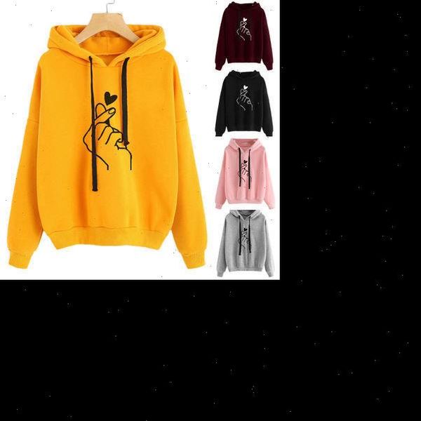 

heart love hoodies sweatshirts 2021 women casual kawaii harajuku fashion punk for girls clothing european korean, Black