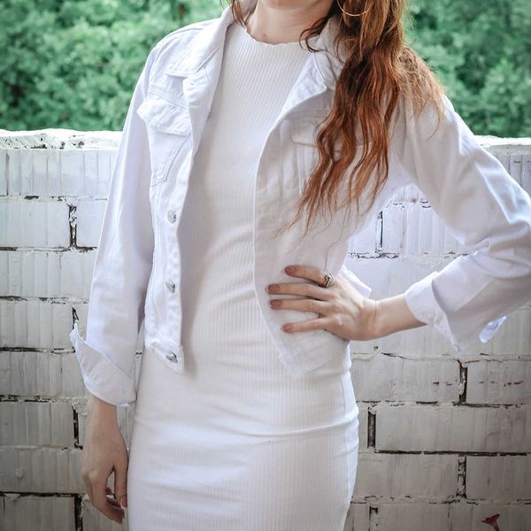 

spring autumn women clothing cowboy coat loose long sleeve short female denim jacket white black blue pink bomber jacket coats cx200728, Black;brown