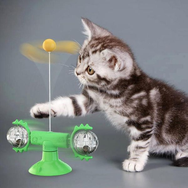 

cat toys windmill for puzzle whirling turntable funny stick play game kitten interactive pet supplie