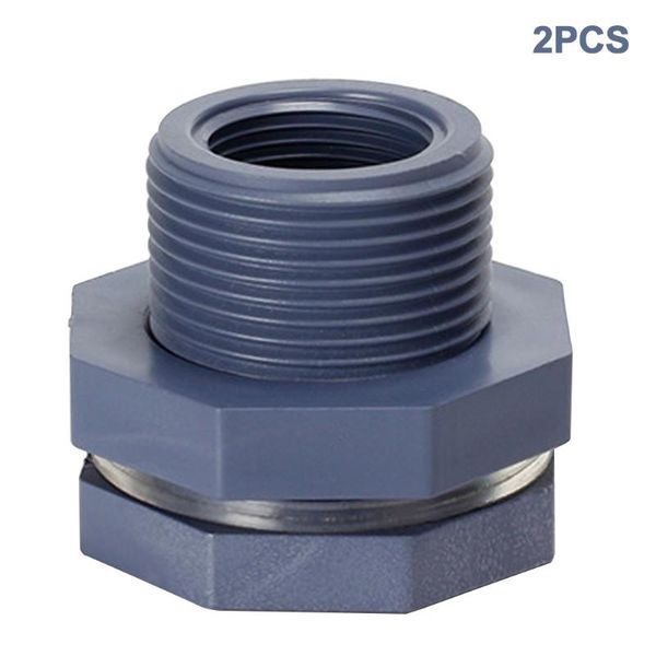 

watering equipments 2pcs female thread pvc plastic for aquariums universal bulkhead fitting 3/4 inch seal hose home rain barrel water tank c