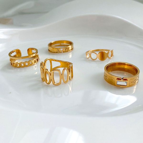 

women 18k gold plated anti allergy stainless steel ring jewelry, Silver