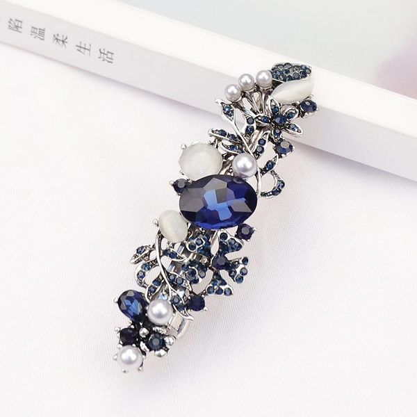 

hair accessories crystal clip vintage opal leaf resin flower headwear ol for women girls elegant barrettes hairpin