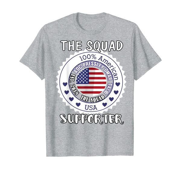 

i'm a supporter of squad aoc pressley omar tlaib t-shirt, White;black
