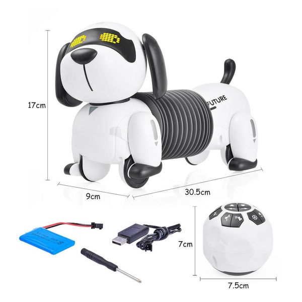 

new smart dachshund robot dog toy interactive rechargeable robot puppy toy programming function christmas gift for children