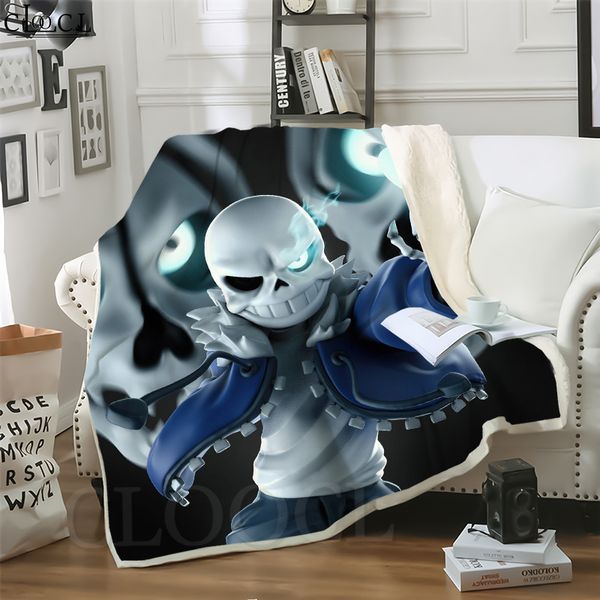 

cloocl undertale sans 3d print street style air conditioning blanket teens bedding throw blankets plush quilt