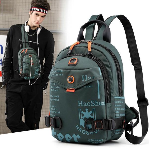 

backpack outdoor men's chest bag multifunctional fashion waterproof nylon cloth shoulder crossbody