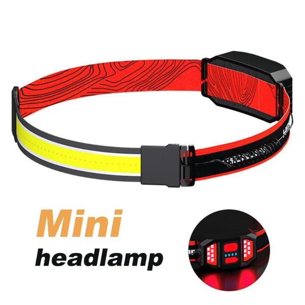 

bike lights led headlamp portable comfortable to wear abs plastic durable waterproof cob headlight for running