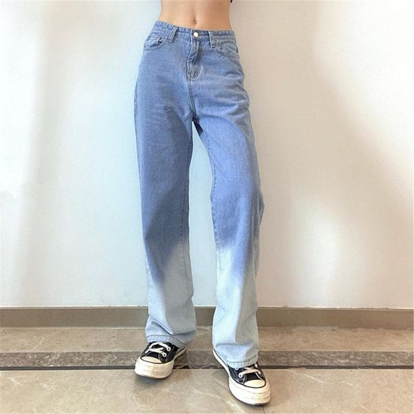 

women's jeans cargo pants women low waist denim overalls classic large femme baggy clothes taille haute, Blue