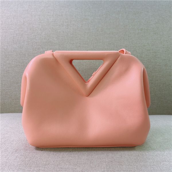 

70% off luxury handbag 2021 new leather candy inverted triangle grip women's bag fashion versatile one shoulder messenger cloud bag fas