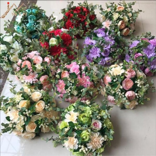 

new style rose artificial flower chinese herbaceous peony wedding road lead wedding centerpiece home decoration 12 colors