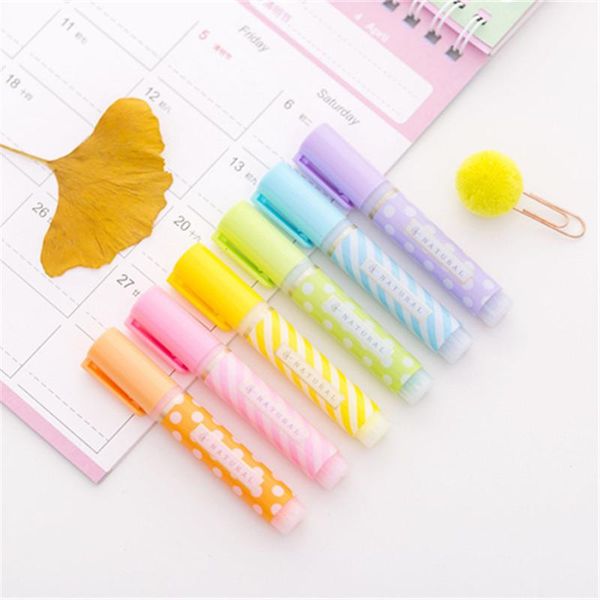 

highlighters highlighter pen 6pcs/set mini spot orescent marker 6 colors mark student stationery school supplies arrive, Black;red