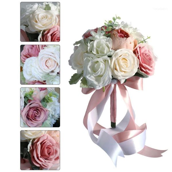 

1pc simulation rose bouquet decorative wedding flower bridal props11