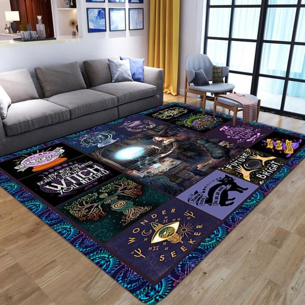 

carpets magical pattern for living room sofa area rugs modern halloween home decor anti-slip washable bedroom bedside floor mats
