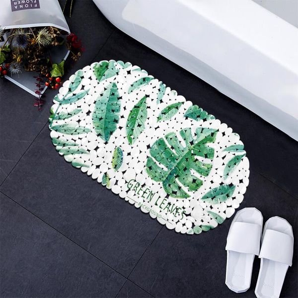 

bath mats pvc shower mat nonslip floor greenery anti-slip bathroom