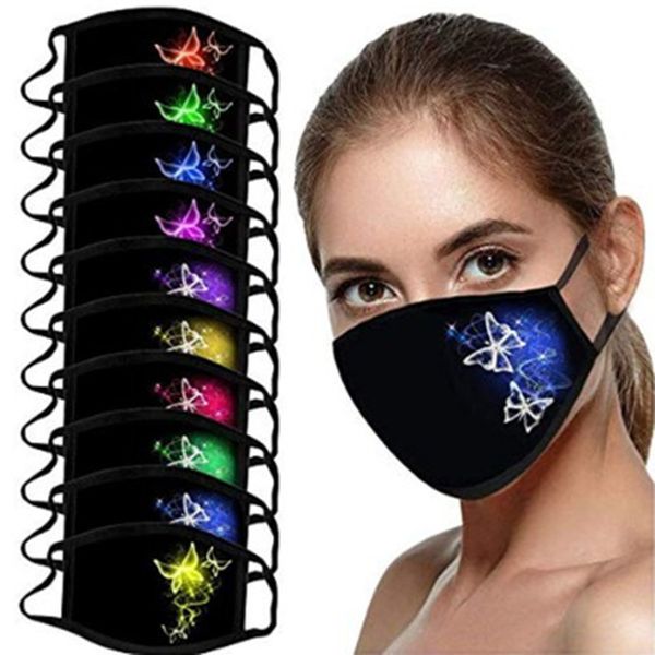 

custom logo butterfly digital printed cotton reusable washable cloth children mask