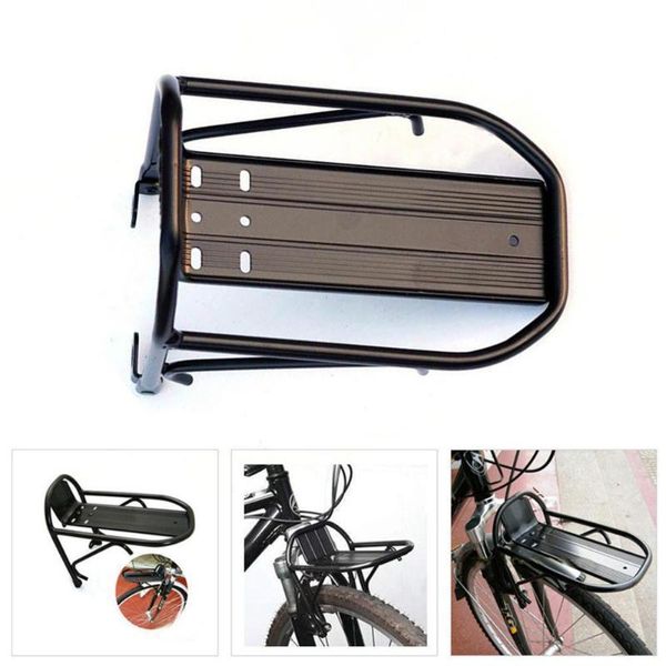 

car & truck racks aluminium alloy universal road bike mountain bicycle front rack luggage shelf carrier pannier cycling bracket accessory