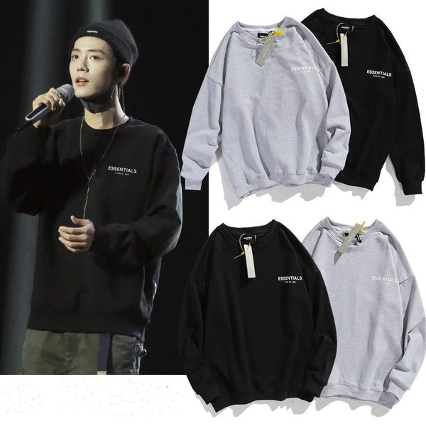 

2021 new product high street men and women round neck fashion long-sleeved shirt autumn cotton casual wear imv9, Black