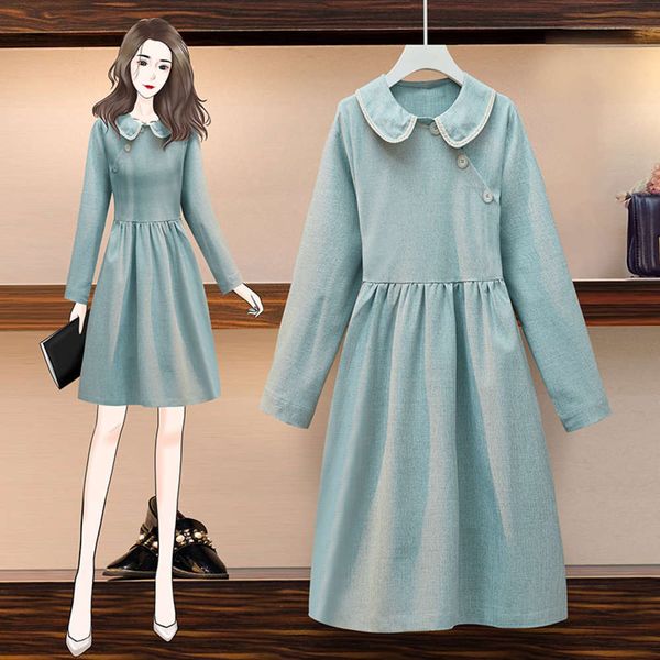 

large women's dress in spring 2021, Black;gray