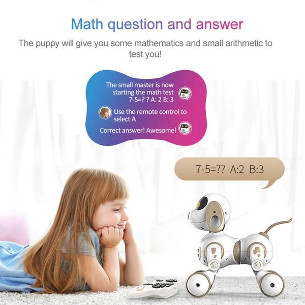 

Gesture Sensing Intelligent RC Machine Dialogue Dog Toy Kid Electric Children's Early Educational For Christmas Gift TSLM1, 01