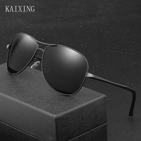 

kaixing polarized sunglasses woman day and night vision driving goggles fashion alloy smart pchromic sun glasses for men, White;black