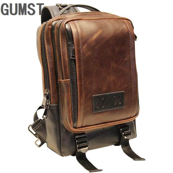 

backpack design men's single shoulder travel rucksack cross body chest bag leisure vintage europe style
