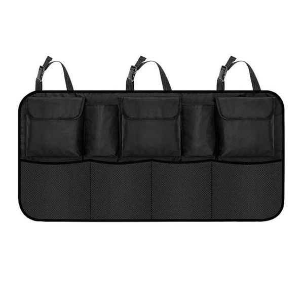 

washable car rear seat back hanging bag oxford cloth waterproof storage bag hanging net pocket childcare storage box