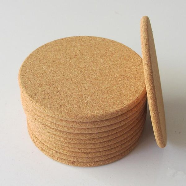 

natural round wooden slip slice cup mat coffee mug drinks holder for diy tableware decor durable pad