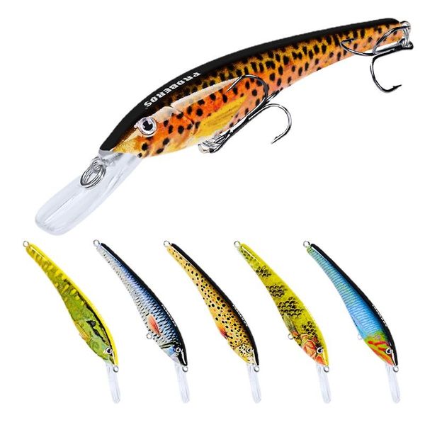 

fishing hooks 9.5cm lure bait mino 5.68g plastic hard dw409 lures fish hook