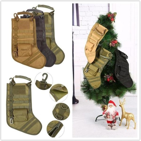 

sports socks hunting magazine pouches christmas stocking dump drop pouch multi-function storage bag, Black