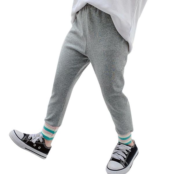 

girl leggings striped girl slim pant patchwork baby pants toddler kids clothes 6 8 10 12 14, Blue