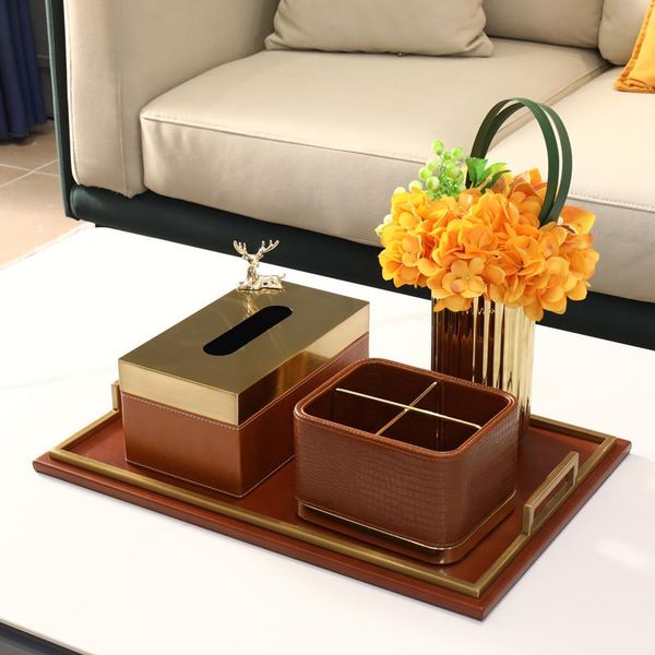 

tissue boxes & napkins creative dinning table metal seat type leather bedroom storage dispensador papel home decor eh60tb