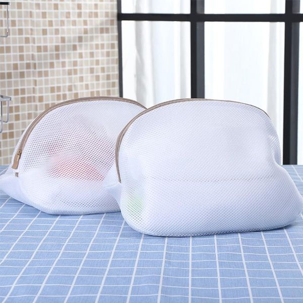 

home with zipper folding laundry bag machine for shoes hood covers protection socks washing net container polyester bra clothes