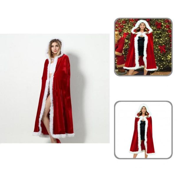 

men's sleepwear men women festive lightweight windproof santa claus cloak children christmas cape patchwork for, Black;brown