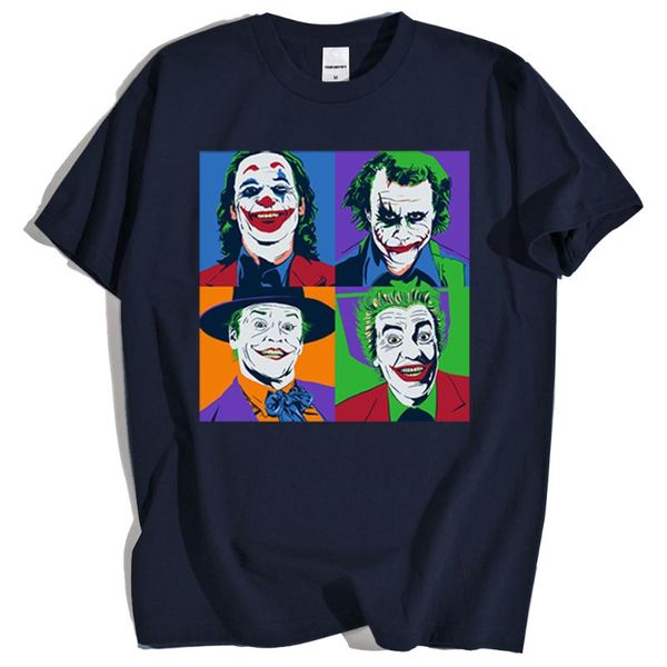 

men's t-shirts cartoons character jokers printing clothing mens crewneck fashion tshirts loose oversize summer cotton t shirt 2021, White;black