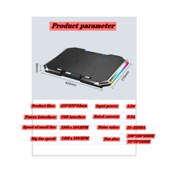 

the new lapbase radiator, lcd button controllable rbg light, six-core strong heat dissipation, long-lasting operation