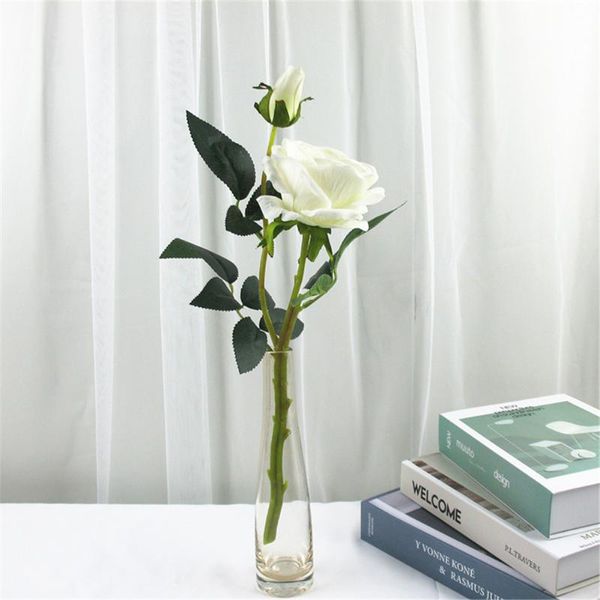 

decorative flowers & wreaths artificial flower two acacia roses simulation bouquet flannel material tanabata wedding dress up home f20