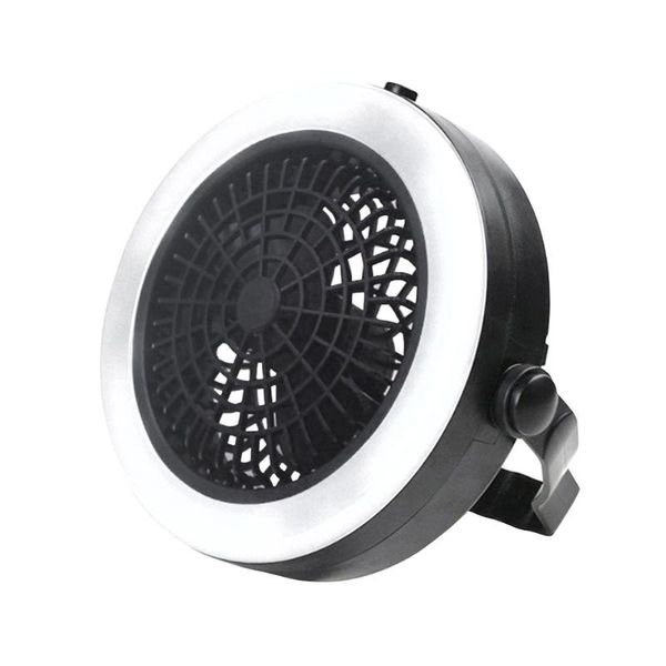 

hanging fan emergencies air cooler portable survival hiking outdoor tent camping lantern multifunctional fishing 2 in 1 12 leds