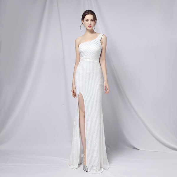 

luxury evening dress 18699# heavy craft colorful beads celebrity party evening long thin toast bride, Black;gray