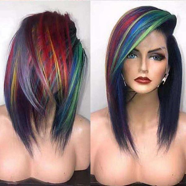 

wig animation mixed color cos partial hair silk rose net chemical fiber wig, Black