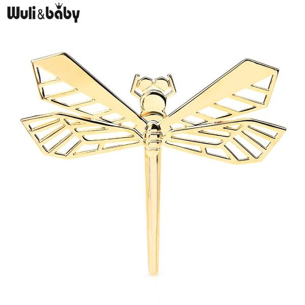 Anstecknadeln, Broschen Wulibaby Große Legierung Libelle Frauen Männer Insekten Punk-Stil Casual Party Brosche Pins Geschenke